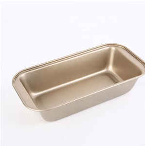 Moules à gâteaux personnalisés en <span class=keywords><strong>acier</strong></span> carbone doré Outils de cuisson antiadhésifs Plateaux à gâteaux de bricolage Boîtes à pain grillé et plateaux de cuisson du fabricant - Product Image 1