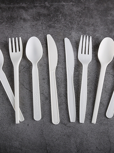 Ensemble de couteaux, fourchettes et cuillères jetables écologiques biodégradables PLA, emballés individuellement, fabriqués en Chine - Product Image 4
