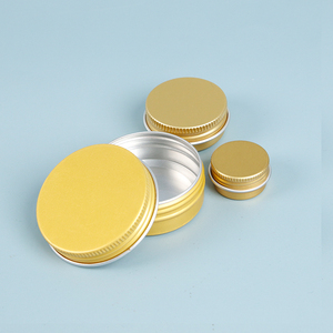 Aluminum Round Tin Can Screw Cap Cosmetic Packaging Screen Printing <b>Polished</b> Surface - Product Image 4