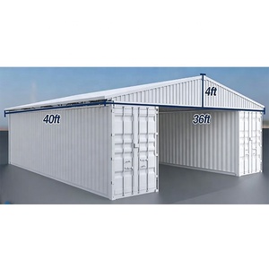 Tente de protection industrielle ignifuge et résistante aux intempéries, pour entrepôt extérieur, utilisation en entrepôt de stockage, toit en tôle d'acier colorée. - Product Image 4