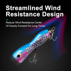 Leurre artificiel de surface en bois de haute qualité 25g 45g avec plaque de traîne pour la pêche à la traîne en eau salée - Product Image 4