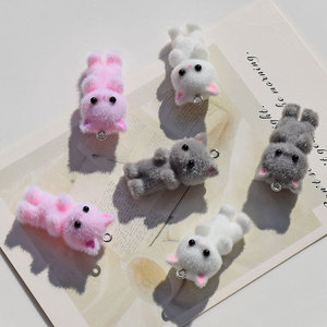 พวงกุญแจแมวน่ารักสีชมพู ขาว เทา ของตกแต่งรถยนต์ วัสดุเรซิ่น DIY งานฝีมือ ขายส่ง จินหัว ฤดูใบไม้ร่วง 2023 - Product Image 1