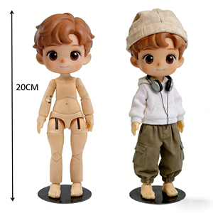 カスタムワンツーディブス<span class=keywords><strong>BJD</strong></span>ドール可動関節付き樹脂製クラフトフィギュア小型スタチュー - Product Image 3