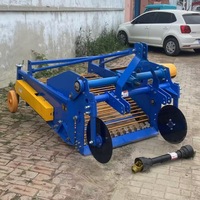 Récolteuse de pommes de terre automatique mini haute productivité à déchargement automatique, deux rangs, avec moteur, pour la récolte de carottes et d'oignons
