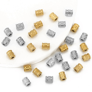 Stainless Steel Spacer Beads Cylinder Shape Plated Gold Silver For DIY Jewelry <b>Bracelets</b> Necklaces 6mm Round Beads WLL228 - Product Image 1