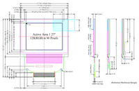 Écran PMOLED couleur 1,27'' 128x96 de qualité supérieure avec circuit intégré de pilote SSD1351, connecteur ZIF, interface parallèle UG-2896GDEAF11