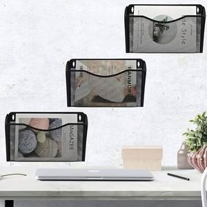 Customized Office and Home Mesh Wall Mounted <b>File</b> Holder Metal Hanging Vertical Wall <b>File</b> Pocket Organizer - Product Image 6