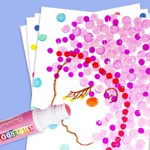Marqueurs à pointe éponge lavables B2B, 2,1 oz, 8 couleurs métalliques, pour les jeux artistiques en famille, cadeau créatif - Product Image 5