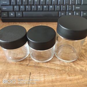 5ml 10ml 60ml petits pots de 3.5g en verre crème transparent avec couvercles à l'épreuve des enfants-autocollants personnalisés emballage de bonbons comestibles - Product Image 4