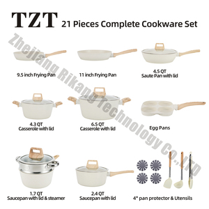 Set di pentole da cucina antiaderente multifunzione da 21 pezzi pressofuso in alluminio pentola per cottura a induzione in pietra cucina moderna - Product Image 2