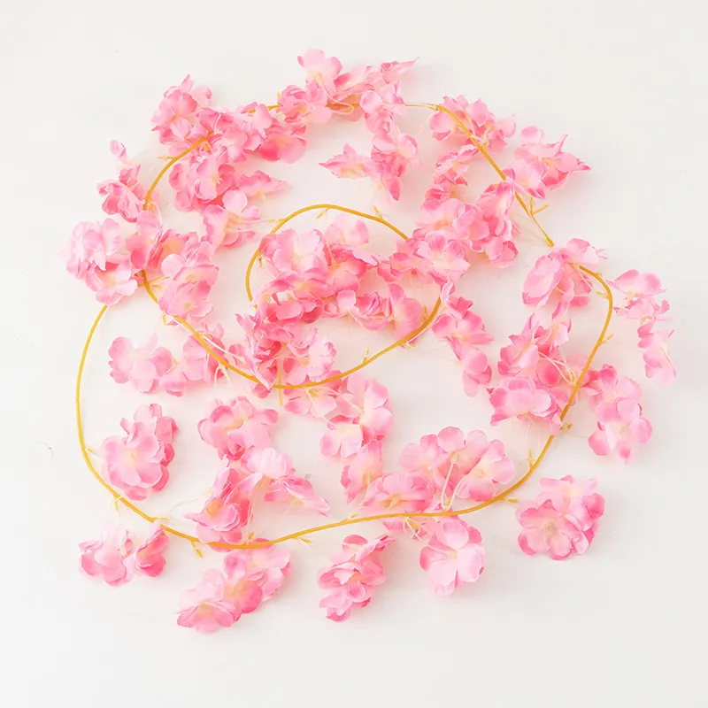 Kunstmatige Encryted Kersenbloesem Rotan Sakura Wijnstok Cherry Flower Garland Voor Decoratie