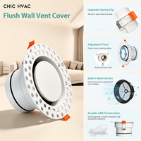 Grille de ventilation encastrée moderne en plastique de 4 pouces pour système de ventilation CVC, idéale pour la maison, la salle de bain et la cuisine