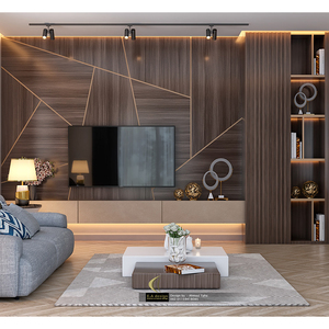 Gabinete multimedia de nuevo diseño, estante de madera para pared de televisión moderno, soportes para muebles de sala de estar, soporte de madera para <span class=keywords><strong>TV</strong></span> Mdf, juego de gabinete de <span class=keywords><strong>TV</strong></span> - Product Image 1