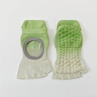 Chaussettes de sport à cinq doigts, à bout ouvert, avec sangles, design dégradé, pour Pilates et Yoga