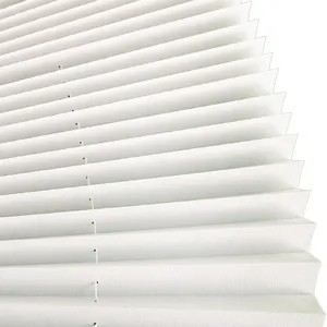 Factory Custom Multi Size Modern White Transparent Pleated Curtains Pleated Blinds