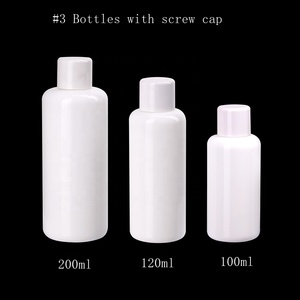 Flaconi in <span class=keywords><strong>Vetro</strong></span> Opale Bianco da 200ml, Vuoti per Cosmetici e Lozioni, con Pompa in Legno di Bambù On-off per Lozione Corpo - Product Image 5