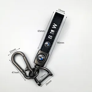 Genuine Leather Car Brand Logo Keychain for BMW Accessories Key Chain X1 X3 X5 X6 Z4 X6 X7 Series M 1 M3 M5 6 Series