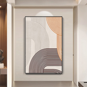 Impressions murales d'art déco avec cadre en alliage d'aluminium doré, décoration mobile à suspendre et vase sur pied pour l'entrée et le couloir - Product Image 5