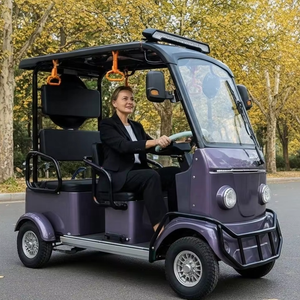Voiturette de golf électrique BRT 800W 60V à 4 roues, longue autonomie, avec toit et espace de chargement, quadricycle pour le shopping - Product Image 2