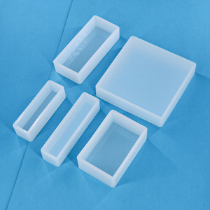 Moule en silicone rectangulaire pour la fabrication artisanale de résine époxy, design minimaliste, ensemble d'ornements faits à la main, emballage PE - Product Image 1