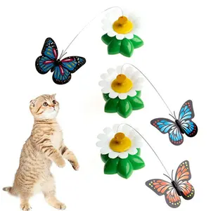 Juguetes electrónicos con forma De mariposa voladora Para mascotas, juguetes Para gatos, hierba gatera, ratón, mascotas pequeñas, Pez De simulación