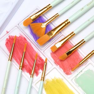 Giorgione Serie de canciones de pájaros de alta calidad 7 piezas de pelo de nailon mango de madera juego de pinceles de pintura de artista - Product Image 6