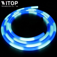 Tube néon flexible en silicone LED RGBW noir WITOP 360°, diamètre 16 mm, 22 mm, 25 mm, tube néon rond pour la décoration intérieure du salon