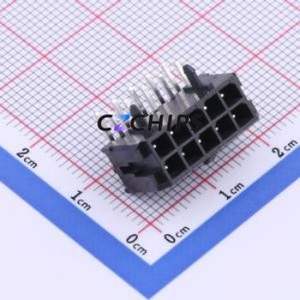 HC-MX3.0-2*5AW Wire-to-Board Pin Header Bent Lead Through Hole,P=3mm Connector 2x5P 3mm Right Angle Insert Micro-Fit (MX 3.0) - Product Image 1