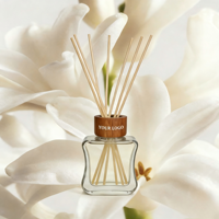 Diffuseur de parfum sans flamme ENO avec fleurs artificielles, huile essentielle, cire de soja, désodorisant, écologique, fait à la main, décoration de salle de bain