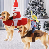 Vêtements d'hiver de luxe respirants pour animaux de compagnie, motif Père Noël 3D, OEM ODM, ajustables, amusants, pour fêtes de Noël, pour chiens et chats