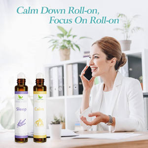 Vente en gros de 10ml d'huiles essentielles de lavande bouteille à bille odeur douce pour le soulagement de la tête sommeil et maux de tête - Product Image 5