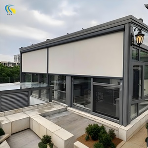 Chất Lượng Cao Thông Minh Cơ Động Cơ Vườn Bóng Râm Màn Trập Tối Giản Zip Màn Hình Rèm Cho Ngoài Trời Dọc Phòng Khách Ban Công - Product Image 2