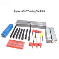 Alat Pemotong Bubut Logam 12 mm 7 Buah Set Pemegang Alat Bubut dan Bor