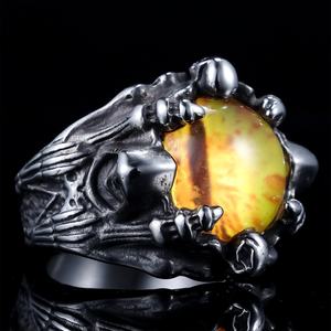 European and American Style Stainless Steel Ring Simple Hip Hop Personality Fashion in Red Yellow <b>Light</b> Blue - Product Image 4