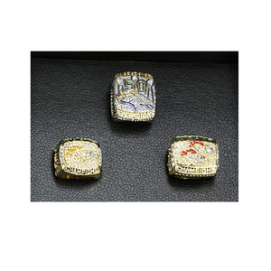 טבעות ארבע סגנונות של טבעות אליפות דנוור ברונקוס עם חומר סגסוגת באיכות גבוהה ומצופה זהב - Product Image 1