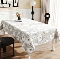 Nappe Florale Minimaliste de Luxe en PU, Taille et Couleur Personnalisables, Imperméable, Anti-taches d'huile, Résistante à la Chaleur, Serviette de Table Multi-usages pour un Style Moderne