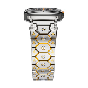 Bracelet de montre en acier inoxydable de luxe de remplacement pour <span class=keywords><strong>Samsung</strong></span> Galaxy <span class=keywords><strong>Watch</strong></span> 8 7 Ultra 47 <span class=keywords><strong>mm</strong></span>, bracelets de montre intelligente - Product Image 1