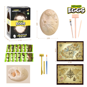 Kit di Scavo Giocattolo con Scheletro di Dinosauro Fossile da 18cm in Grande Uovo di Dinosauro, 12 Tipi, per Scoperte e Scavo - <span class=keywords><strong>IT</strong></span> Pezzi - Product Image 2