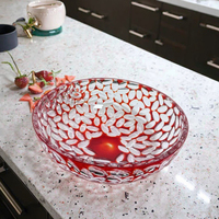 Élégant ensemble bol de service et assiette en cristal de 8 pouces Design poli pour mariage maison ou cuisine présentoir lavable au lave-vaisselle