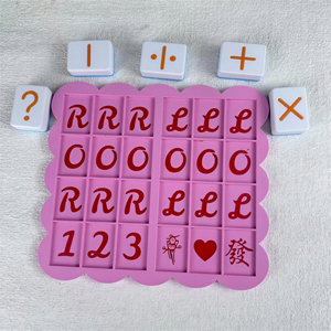 Vassoio per Pratica Mahjong Stampato in 3D, Tavola di Posizionamento Tessere Numerate LR, Piastra di Allenamento per Principianti, Contenitore per Tessere da Gioco - Product Image 6