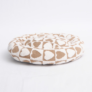 Stijlvolle Effen Patroon Flanellen Hondenbed Gezellig En Privé Rustruimte Voor Comfortabele Huisdieren Slaap - Product Image 1