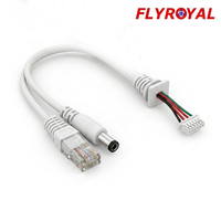 Câble réseau RJ45 DC personnalisé professionnel avec alimentation intégrée, faisceau de câbles pour caméra IP, assemblage de câbles pour système de vidéosurveillance