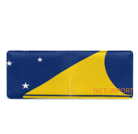 Portefeuille en cuir avec drapeau des Îles Vierges (États-Unis) pour hommes, portefeuille à double pli de grande capacité avec fenêtres pour carte d'identité et plusieurs emplacements pour cartes