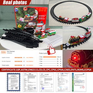 2025 Mới Treo Cây Giáng Sinh Trang Trí Ánh Sáng Điện Âm Nhạc Giáng Sinh Đường Sắt Xe Retro Đường Sắt Xe Lửa Đồ Chơi Thiết Lập - Product Image 5