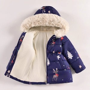 <span class=keywords><strong>Veste</strong></span> courte zippée pour filles, en polaire épaisse et chaude, avec col montant en laine, motif dessin animé et doublure en polyester - Product Image 5