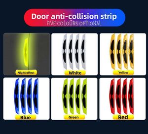 Autocollants réfléchissants couleur fibre de carbone pour rétroviseurs et portes de voiture, bandes anti-collision à usage unique – Vente chaude - Product Image 4