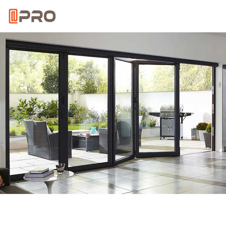 APRO Bifold Doors Exterior Aluminum Accordion Doors Glass Customized ...