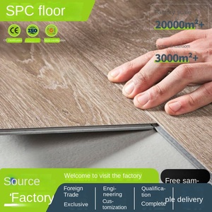 Serrure moderne 4MM SPC sol en <span class=keywords><strong>PVC</strong></span> étanche à l'humidité antidérapant en plastique résistant à l'usure chambre à coucher grande <span class=keywords><strong>dalle</strong></span> pour serrure de salon Stock - Product Image 4