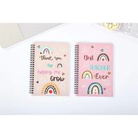 Cuaderno Espiral con Dibujos Animados, Estilo Arcoíris, para Diario y Notas