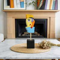 Figurine Abstraite en Résine Visage d'Artiste Picasso, Statue d'Art Créative pour la Maison, le Bureau, la Table, Ornement Artistique Décoratif Artisanat
